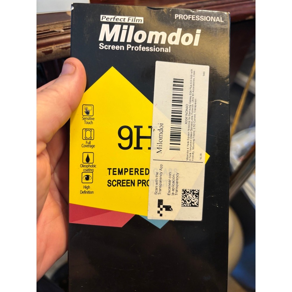 Milomdoi Screen Protector 3+3 Pack for Samsung Galaxy S24 Plus New